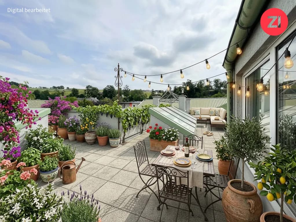 Günstig kaufen, selbst sanieren: 2-Zi.-Wohnung. mit Dachterrasse im Zentrum St. Georgen/Gusen