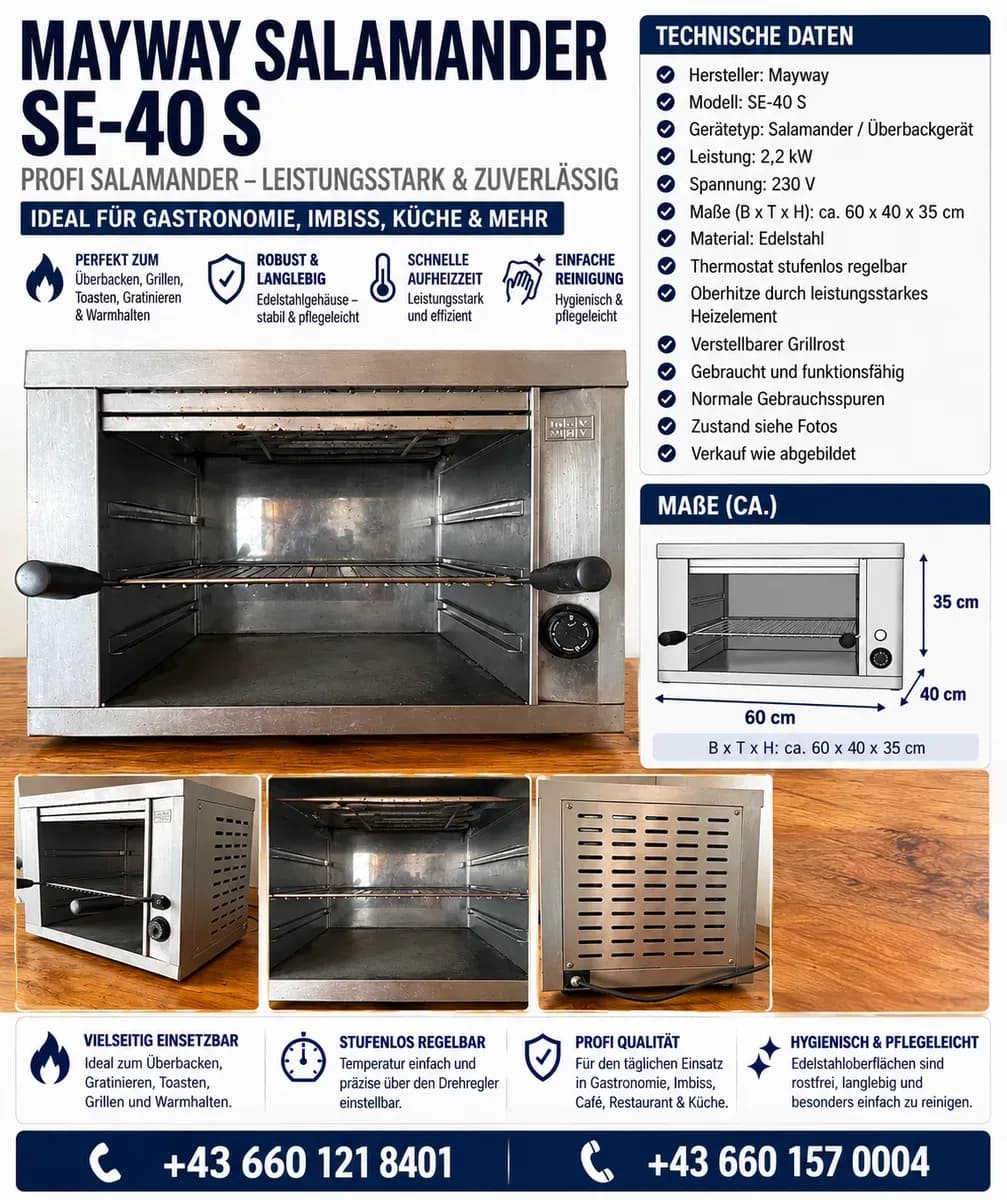 Mayway Salamander SE-40 S - 2,2 kW / 230V - Edelstahl