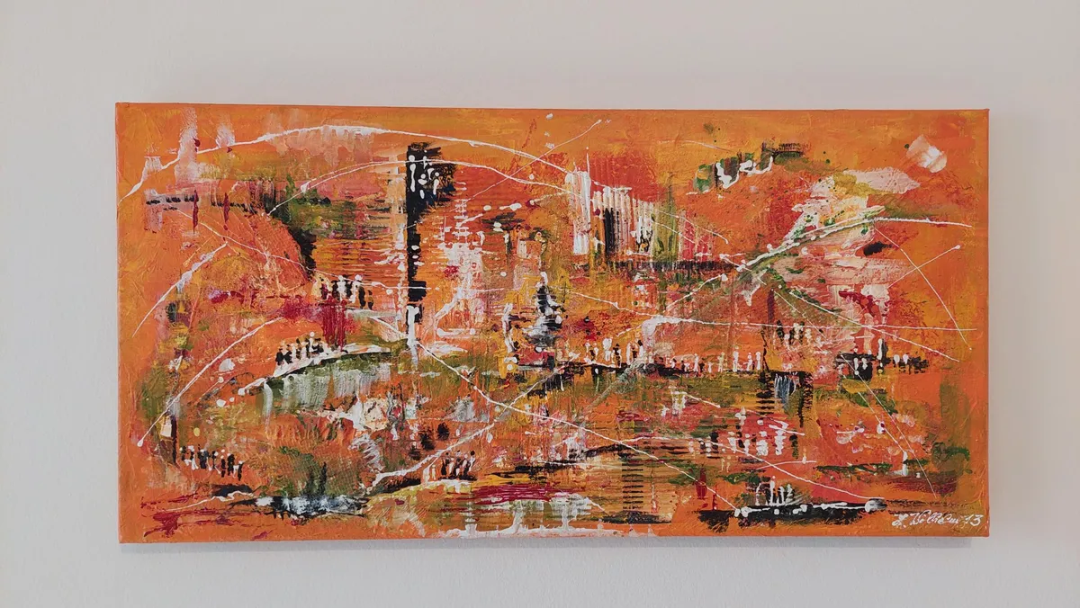 Abstrakte Kunst / Strukturgemälde - Handgemalte Unikate (Acryl auf Leinwand) - Bild 1