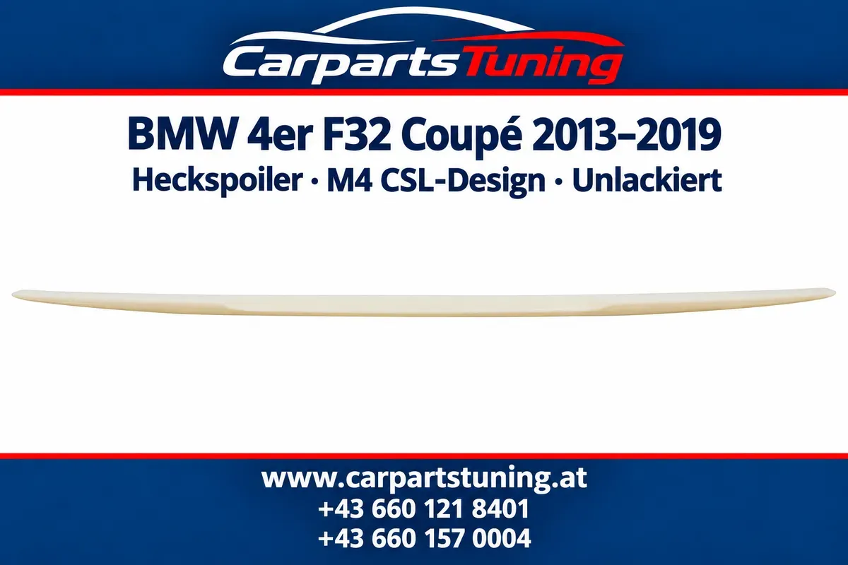 BMW 4er F32 Coupé 2013-2019 Heckspoiler M4 CSL-Design unlackiert