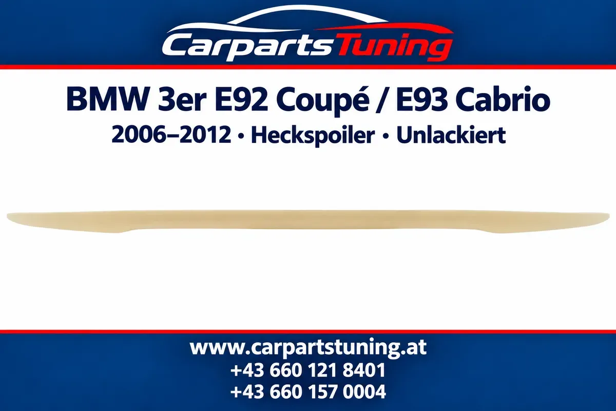 BMW E92 Coupé E93 Cabrio 2006-2012 Heckspoiler Kunststoff unlackiert