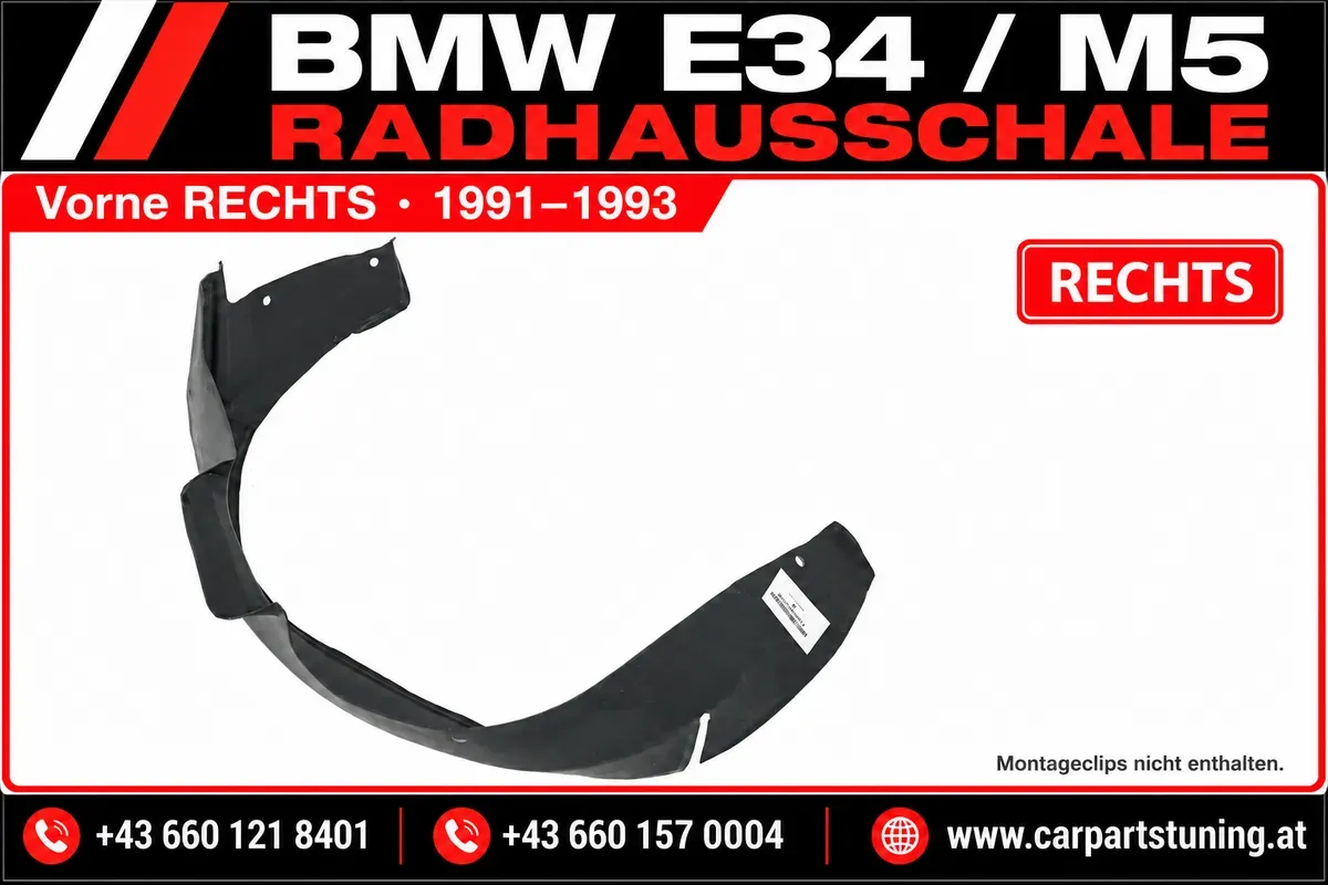 Kotflügelverkleidung vorne RECHTS passend für BMW 5er E34 & M5 (1991-1993) Limousine Touring