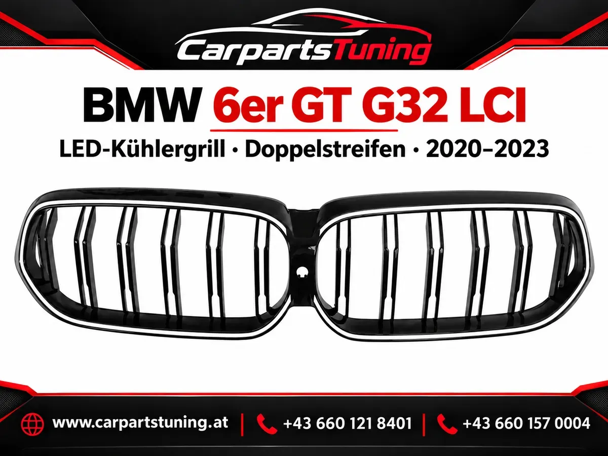 BMW 6er GT G32 LCI LED Kühlergrill Doppelstreifen 2020-2023