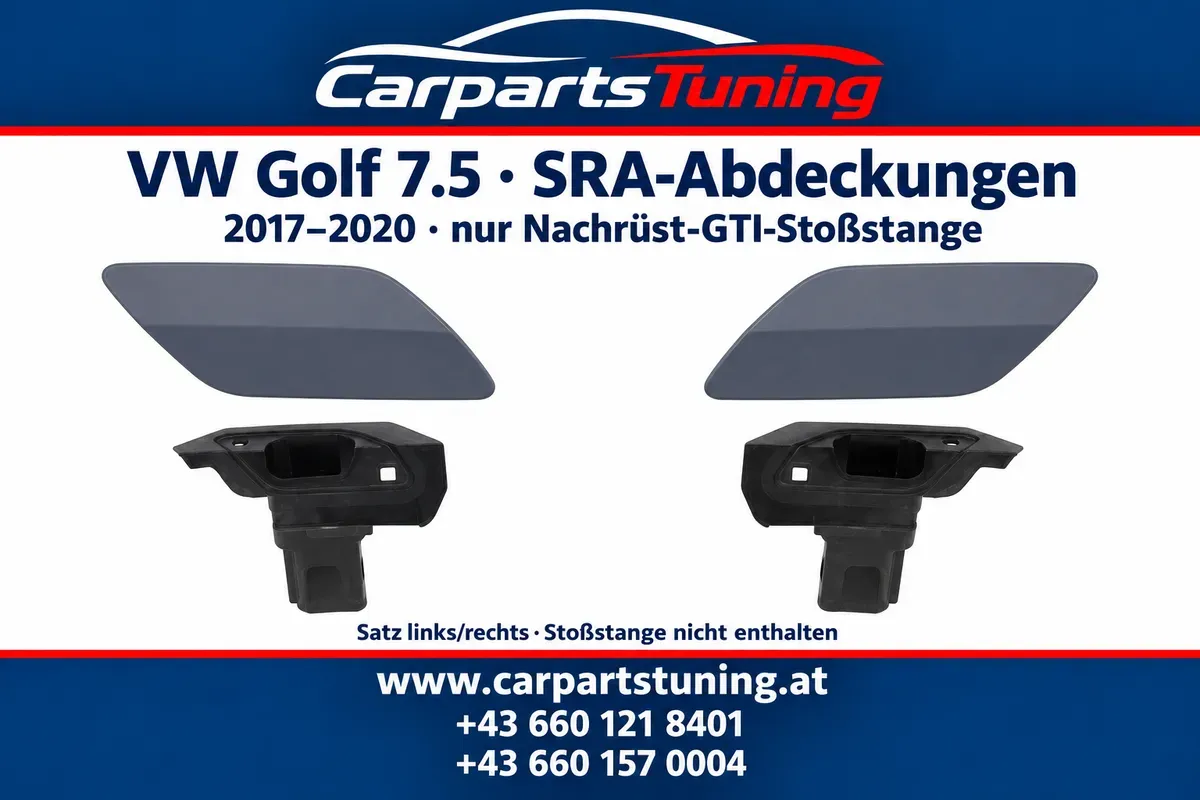 VW Golf 7.5 2017-2020 SRA-Abdeckungen links rechts für Nachrüst-GTI-Stoßstange