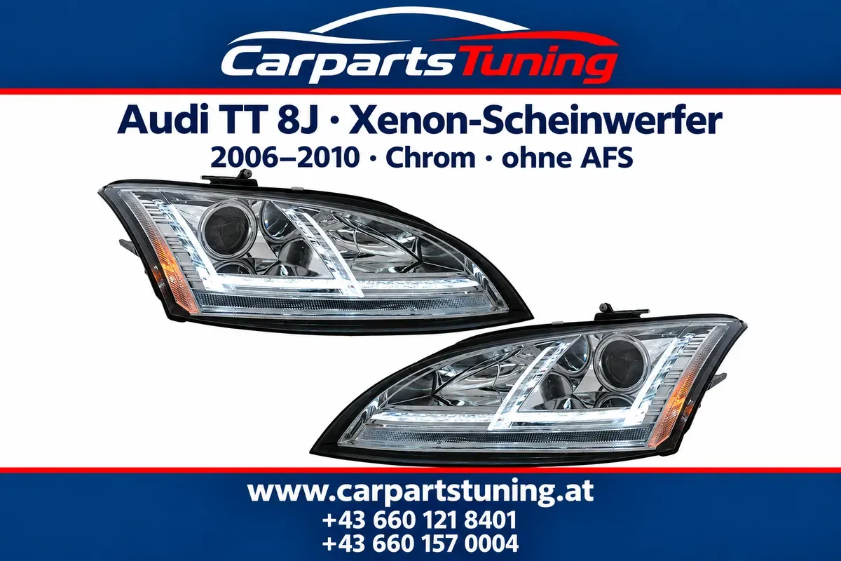 Audi TT 8J 2006-2010 Xenon-Scheinwerfer Chrom LED-Tagfahrlicht ohne AFS