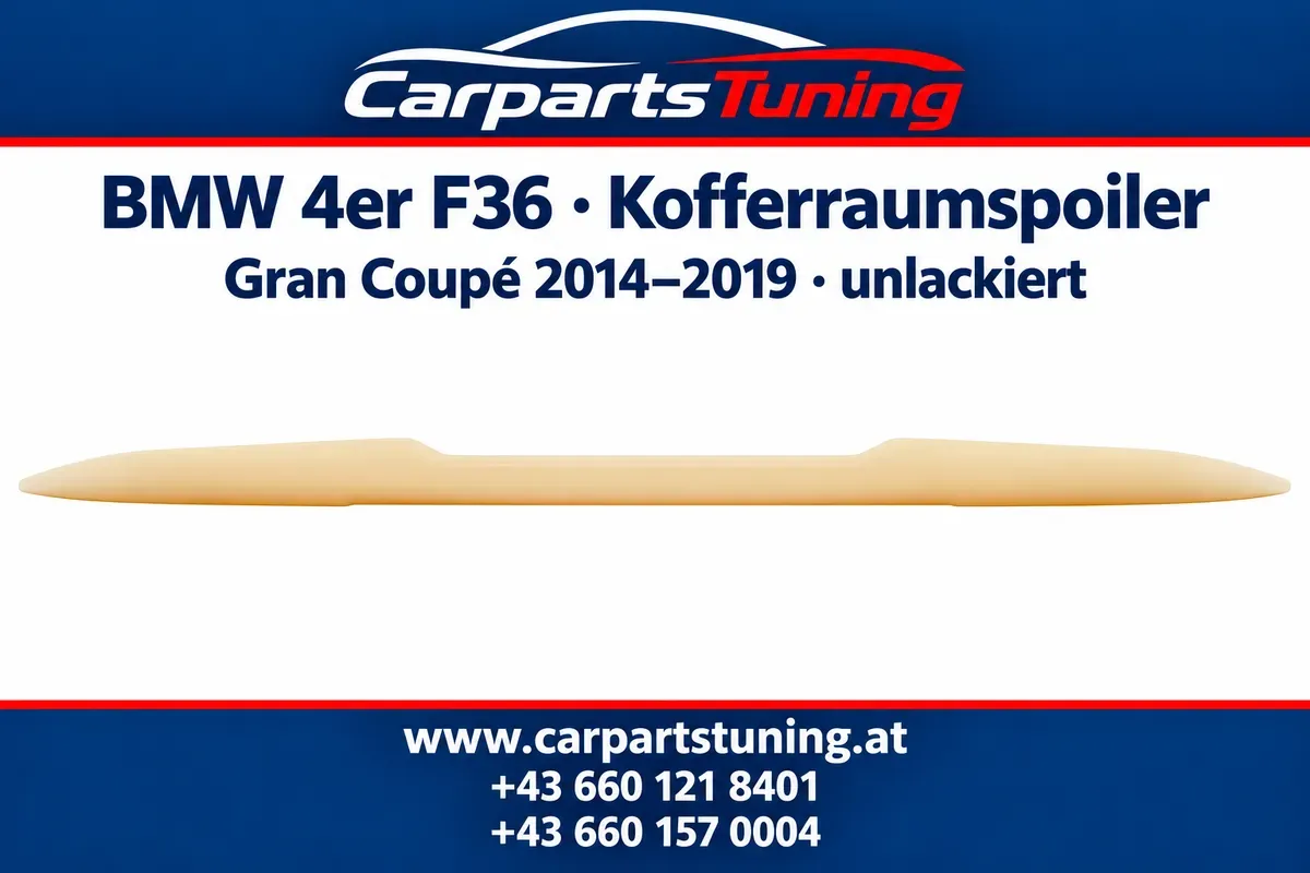 BMW 4er F36 Gran Coupé 2014-2019 Kofferraumspoiler unlackiert