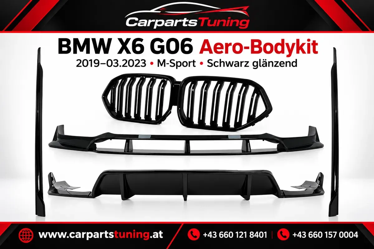 BMW X6 G06 2019-03.2023 Aero-Bodykit M-Sport Black Knight Schwarz