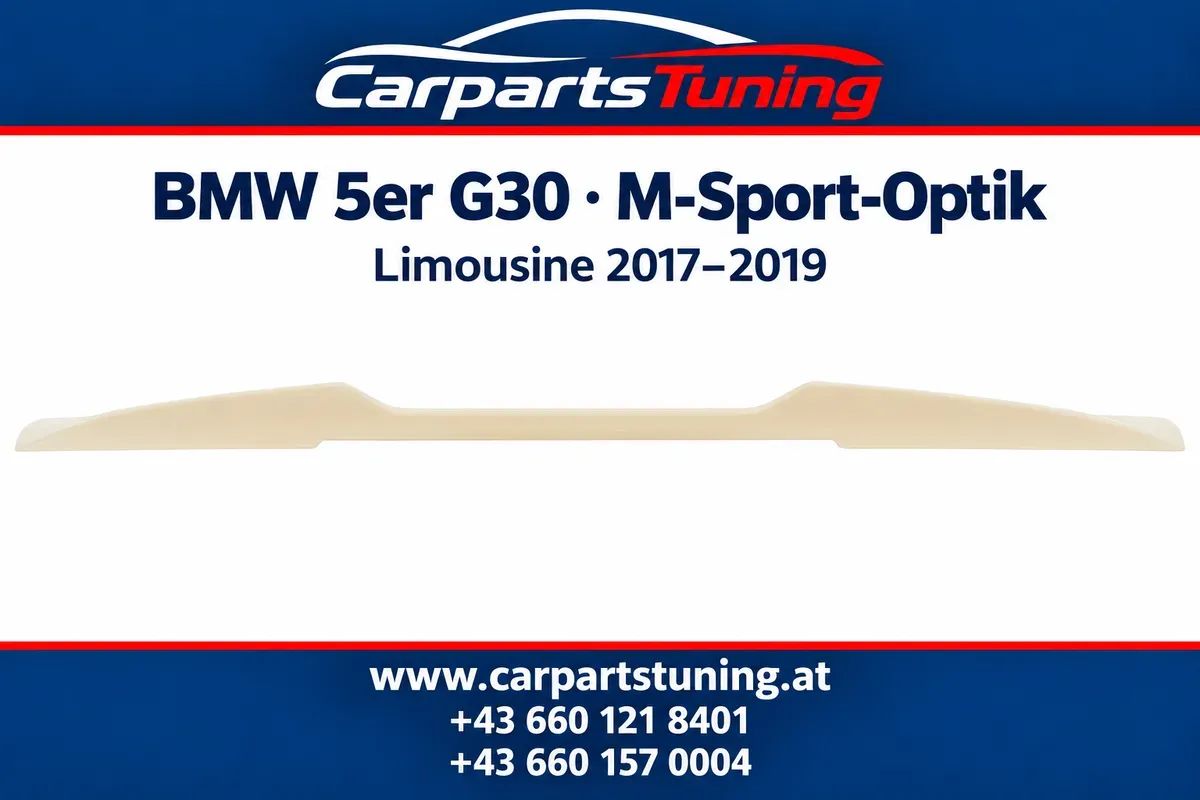 BMW 5er G30 Limousine 2017-2019 Heckspoiler M-Sport-Optik zum Lackieren