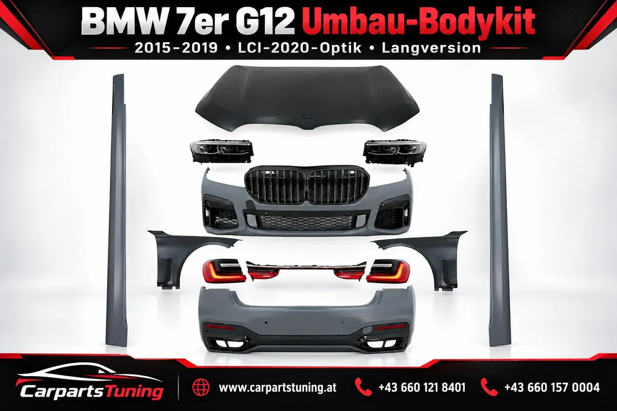 BMW 7er G12 Langversion 2015-2019 Umbau-Bodykit LCI-2020-Optik