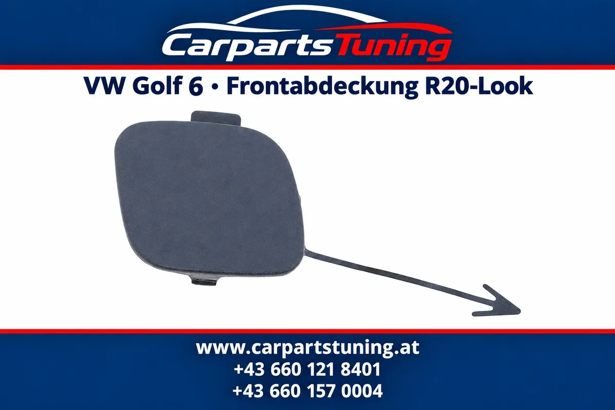 VW Golf 6 2008-2013 Abschlepphakenabdeckung vorne für Nachrüst-R20-Stoßstange