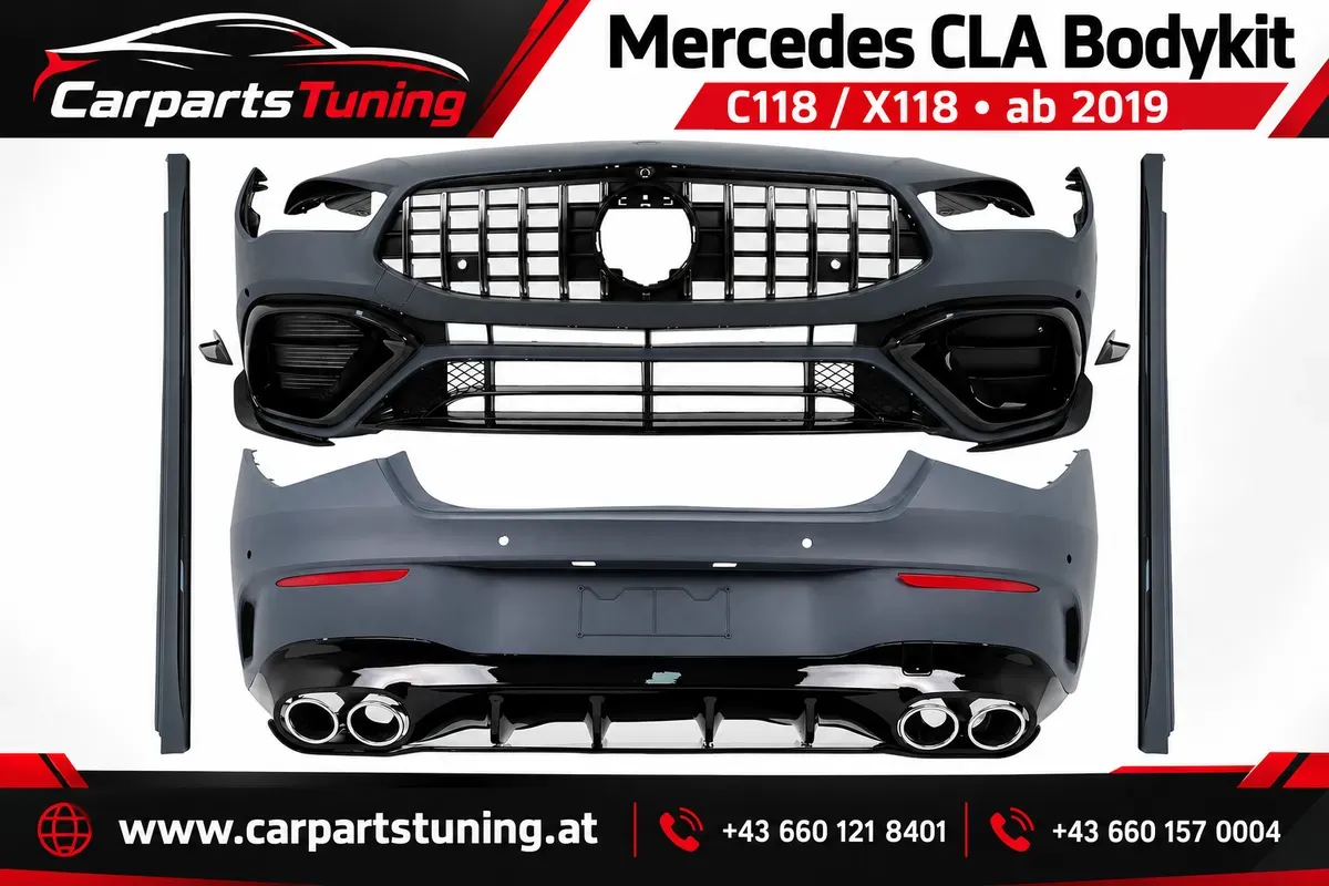 Bodykit Mercedes CLA C118 X118 ab 2019 Stoßstangen Schweller Endrohre