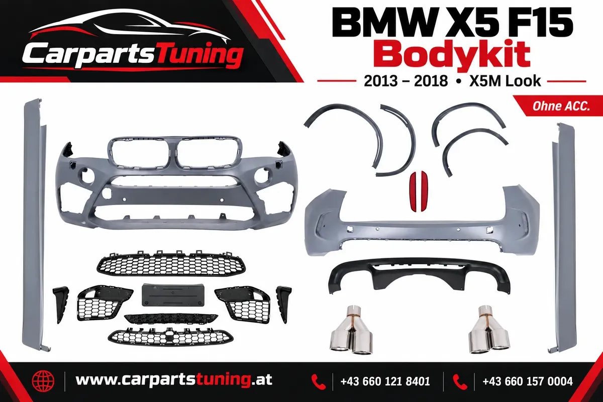 Bodykit BMW X5 F15 2013-2018 X5M Look mit Schwellern & Endrohren