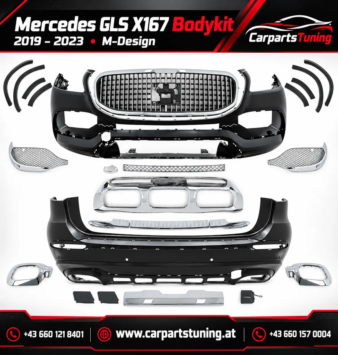 Bodykit Mercedes GLS X167 2019-2023 M-Design mit Radlaufverbreiterungen