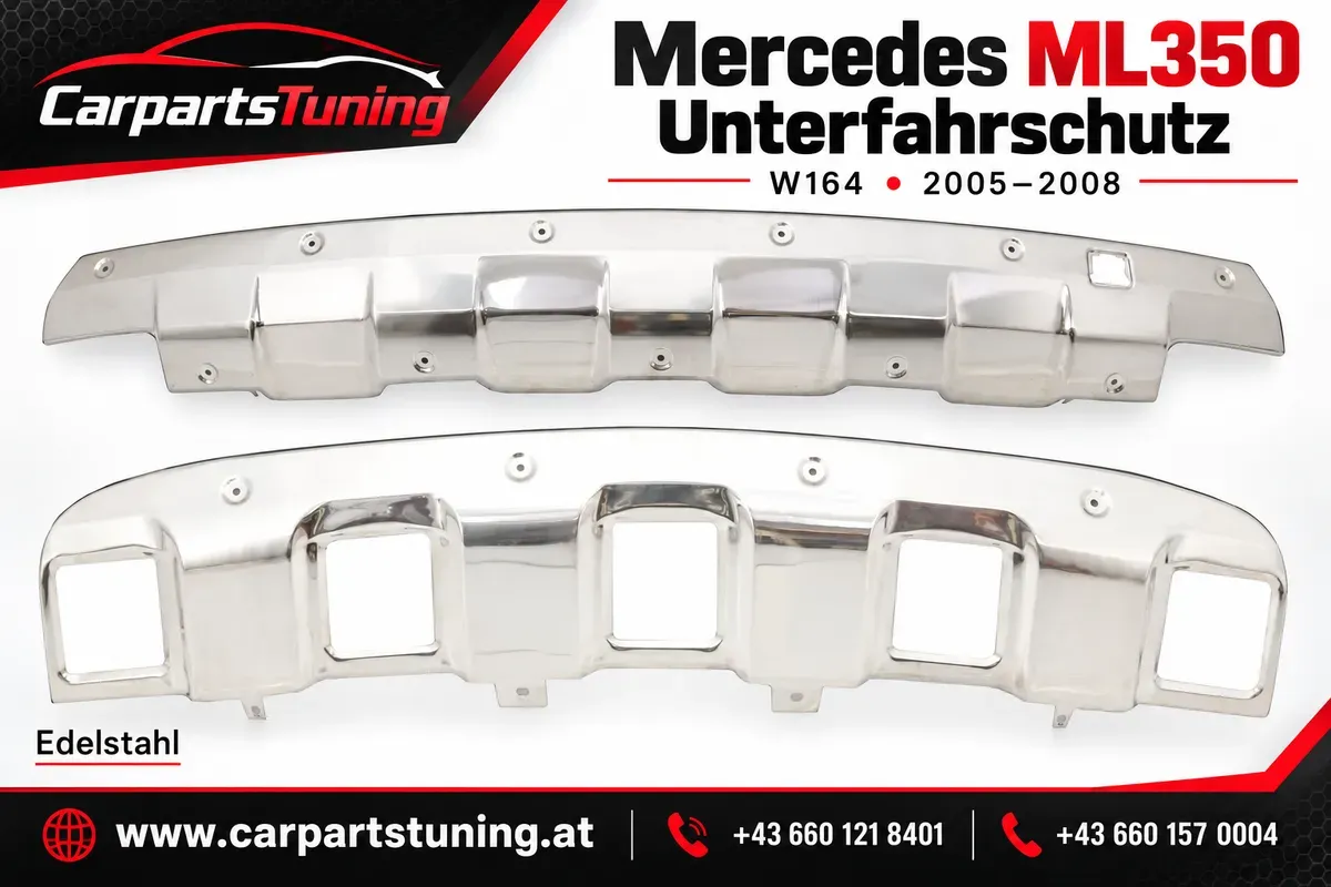 Mercedes ML350 W164 Unterfahrschutz | 2005-2008 | Edelstahl