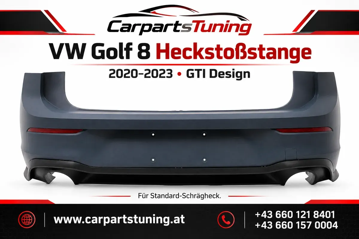 VW Golf 8 Heckstoßstange | 2020-2023 | GTI Design | Schrägheck