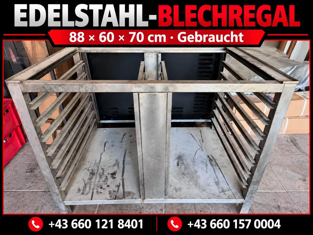 Edelstahl Blechwagen / Regal für GN- oder Backbleche - stabil & professionell