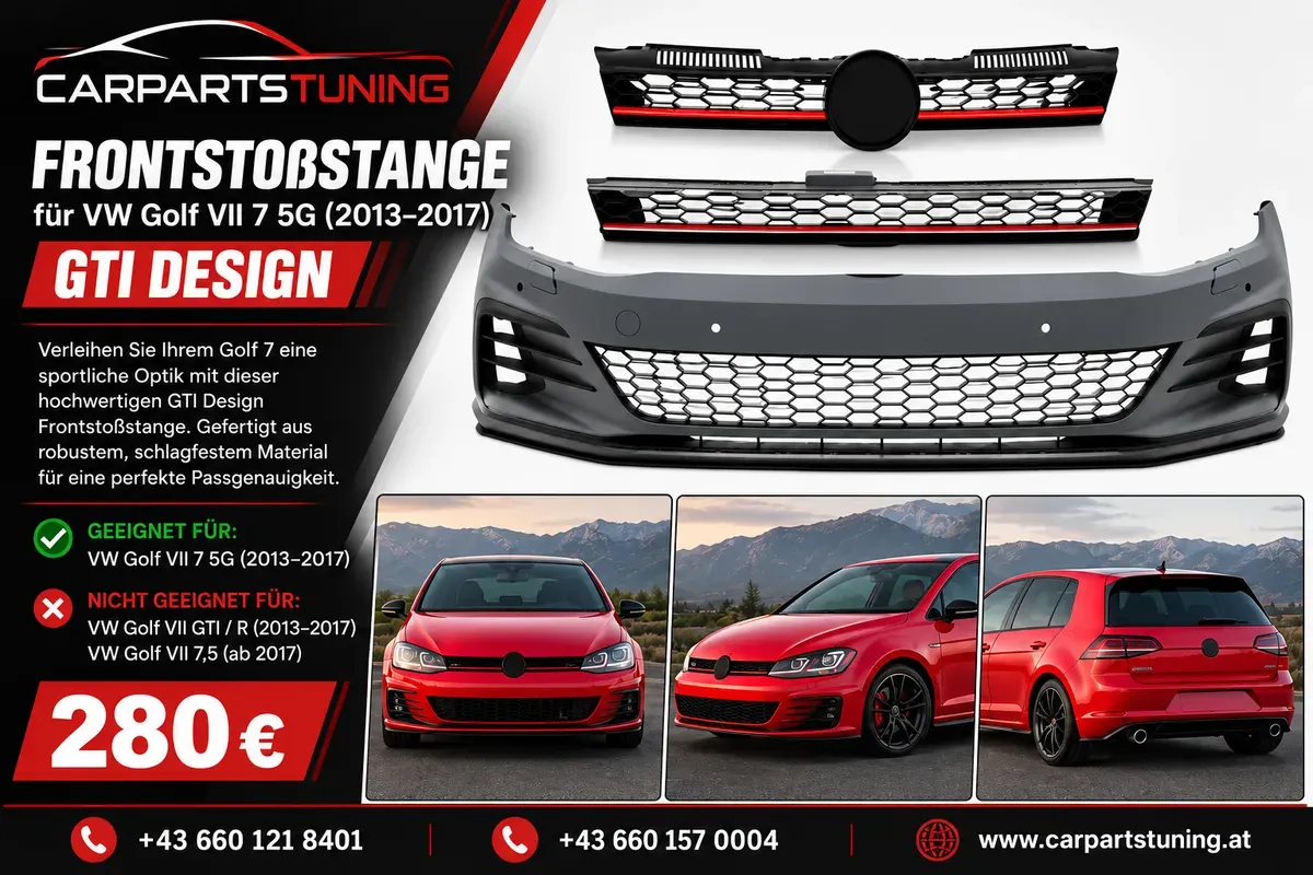 Frontstoßstange geeignet für VW Golf VII 7 5G (2013-2017) 7,5 GTI Design