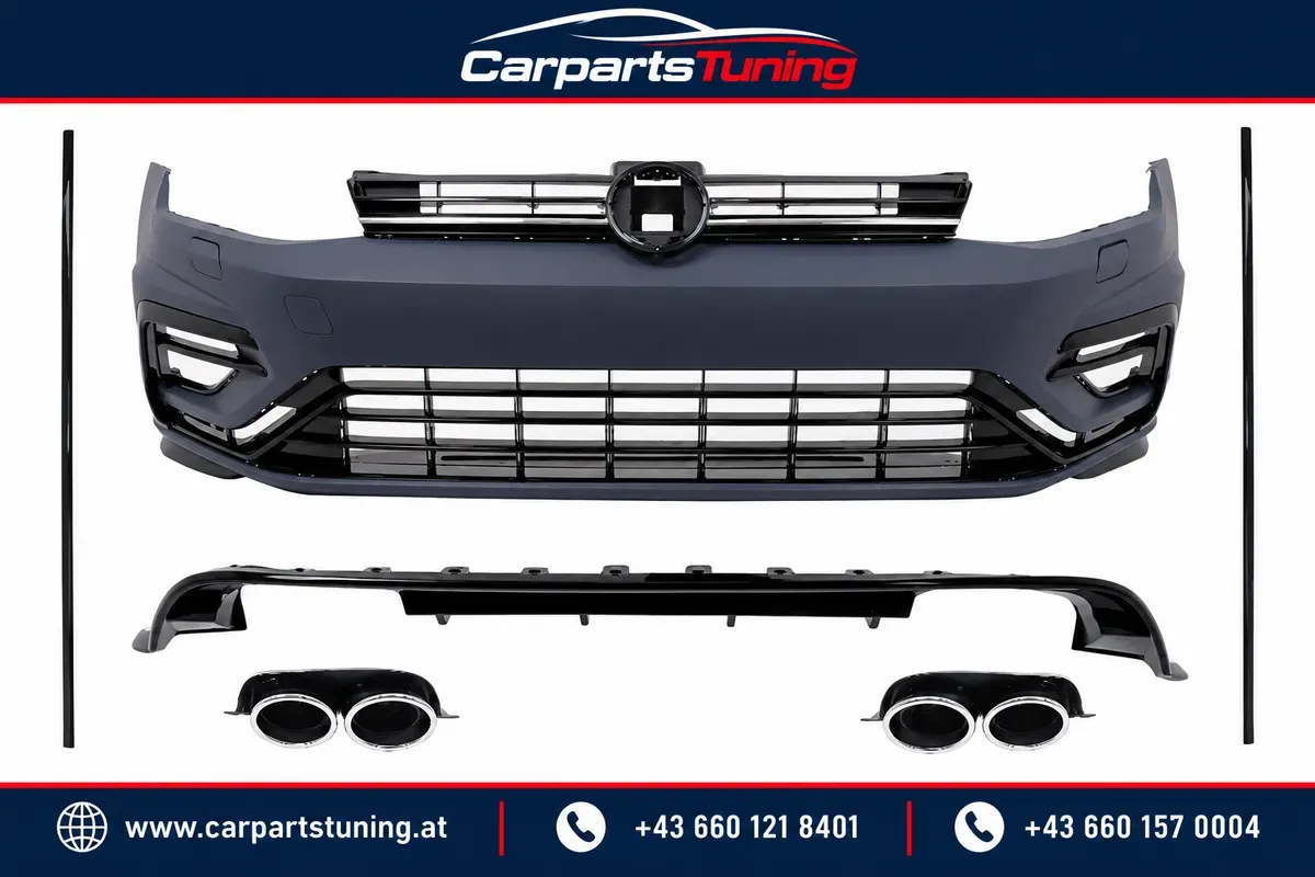 VW Golf 7.5 2017-2020 Bodykit R-Look - Chrom Dekor-Endrohre