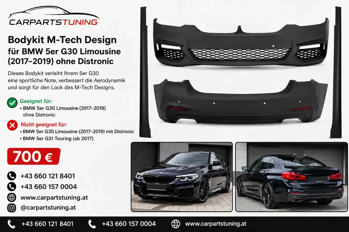 Komplettes Bodykit passend für BMW 5er G30 (2017-2019) M-Tech Design