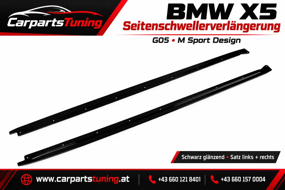 BMW X5 G05 Seitenschwellerverlängerung | M Sport | Schwarz glänzend
