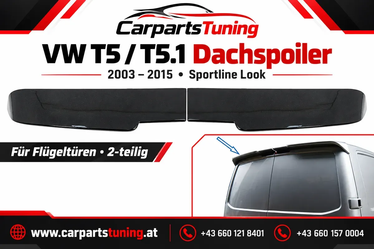 VW T5 T5.1 Dachspoiler | 2003-2015 | Flügeltüren | 2-teilig