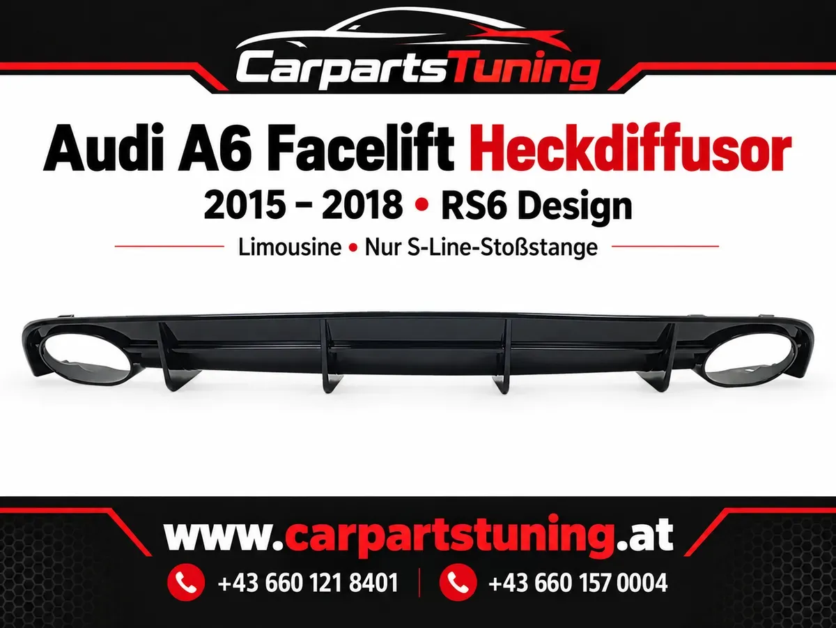Audi A6 C7 Facelift Heckdiffusor | 2015-2018 | RS6 Design | S-Line