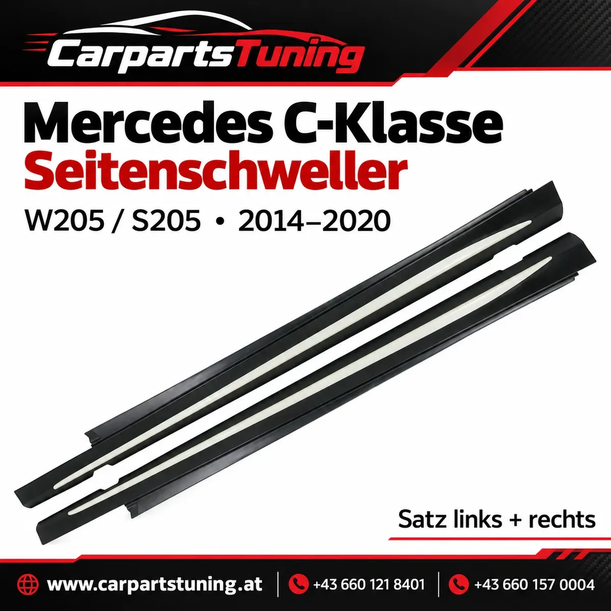 Mercedes W205 S205 Seitenschweller | C63 Design | Satz links rechts