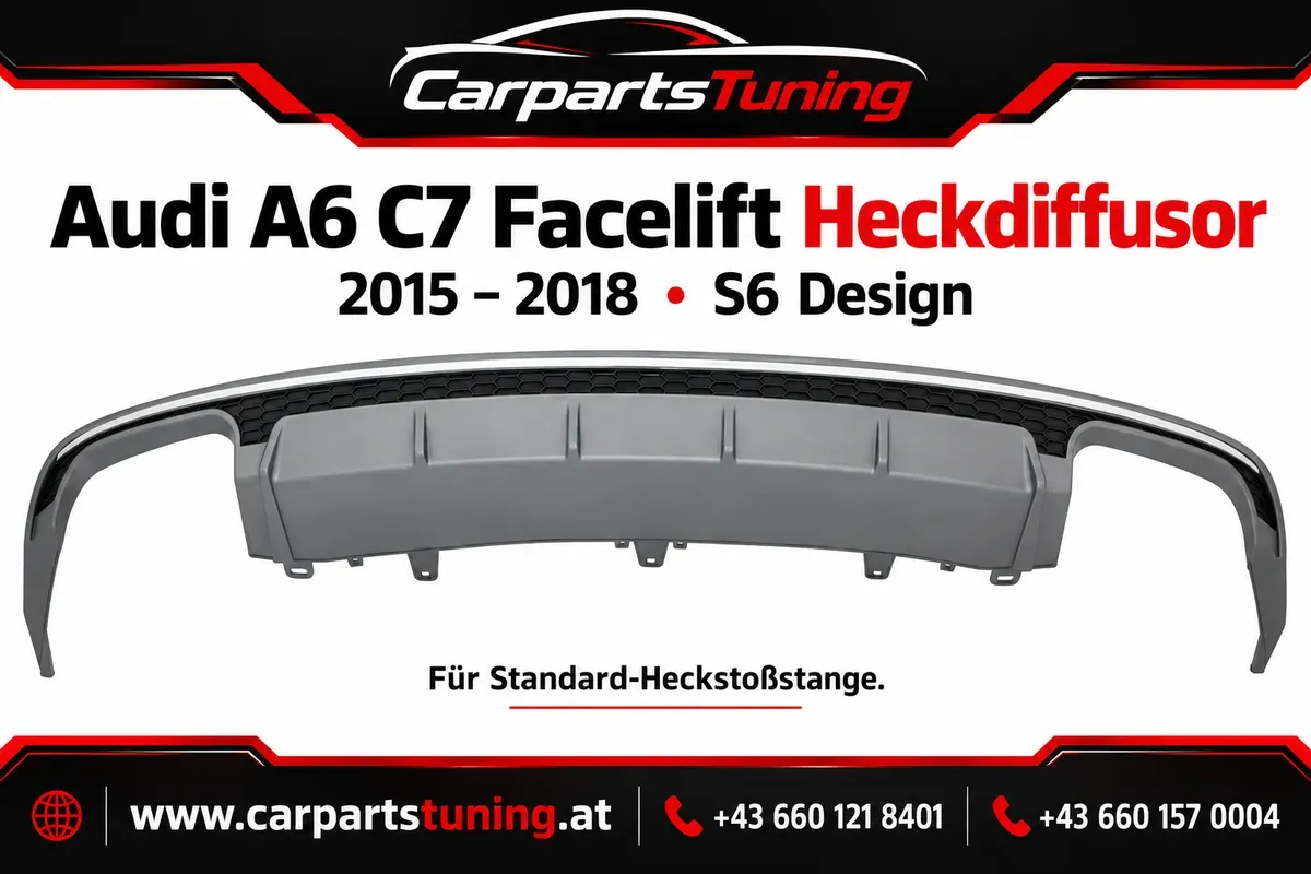 Audi A6 C7 Facelift Heckdiffusor S6 Design | 2015-2018 | Standardstoßstange