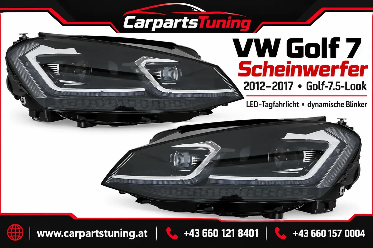 VW Golf 7 Scheinwerfer | 2012-2017 | 7.5-Look | dynamische Blinker