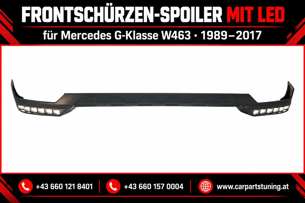 Frontschürze Spoiler LED Tagfahrlicht Verlängerung passend für Mercedes G-Klasse W463 (1989-2017)