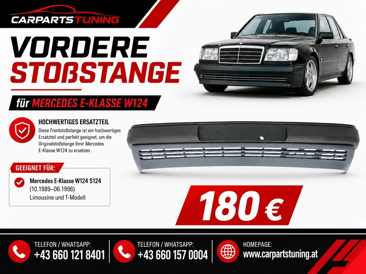 Stoßstange vorne passend für Mercedes E-Klasse W124 C124 S124 (10.1989-06.1996) Limousine/Coupé/Cabrio/Kombi