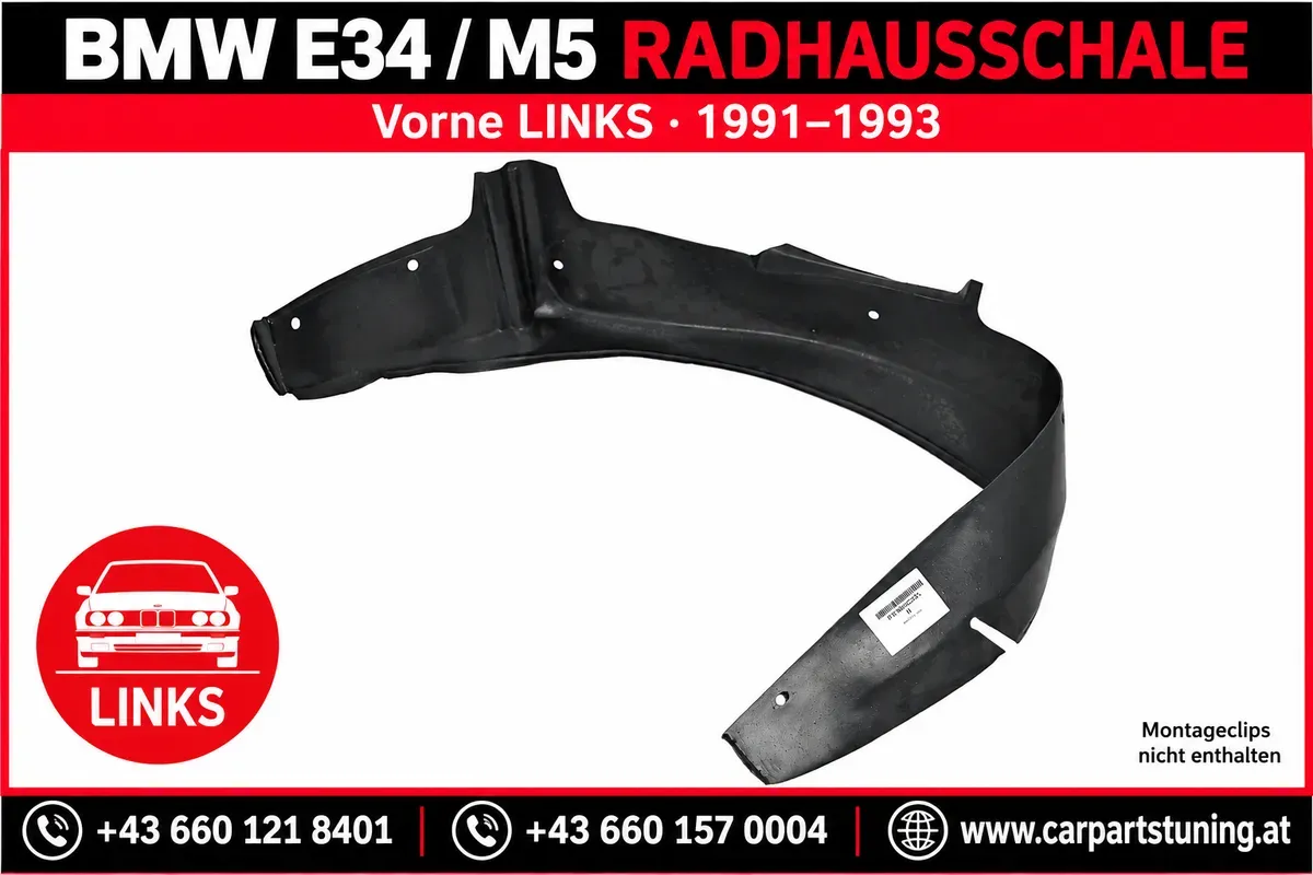 Kotflügelverkleidung vorne LINKS passend für BMW 5er E34 & M5 (1991-1993) Limousine