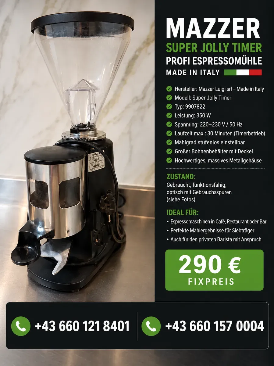 Mazzer Super Jolly Timer - Profi Espressomühle - Made in Italy