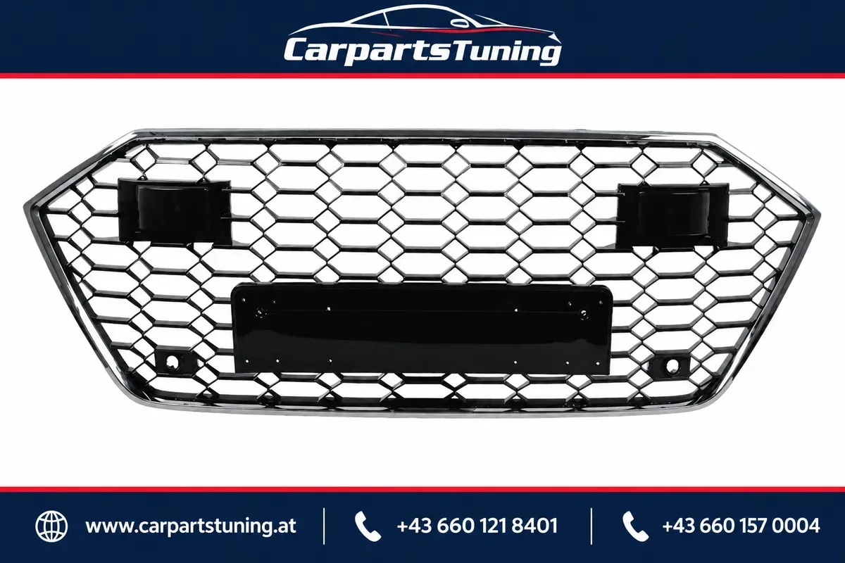 Kühlergrill passend für Audi A7 4K8 ab 2018 - RS-Look, Chromrahmen