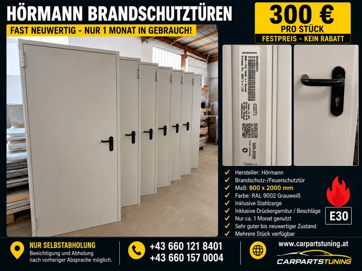 Hörmann Brandschutztüren 900 × 2000 mm | Inklusive Stahlzarge